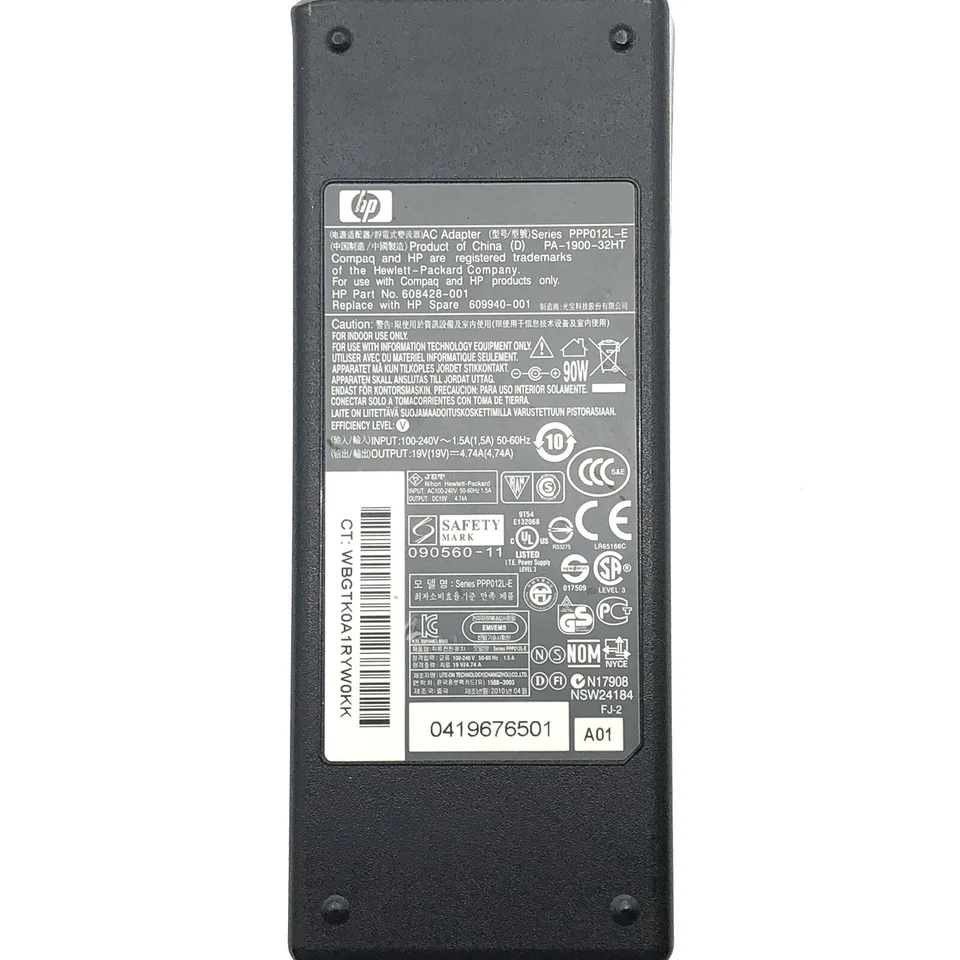 Adaptador de CA original de 90 W HP para cargador de PC portátil HP ProBook 455 G10 450 G10 Foto 2 de 4