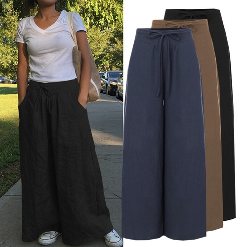 AU Women Plus Size Elastic Waist Pants 
