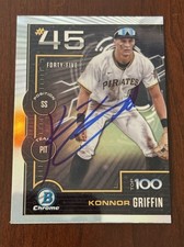 Konnor Griffin Signed Autographed 2025 Bowman Scouts Top 100 Card 45 IP AUTO!