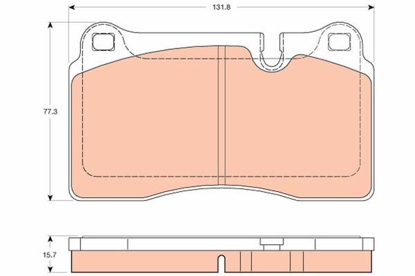 TRW Bremsbelagsatz Scheibenbremse GDB2048 FüR Aston Vantage DB9 Volante N400 V8S-image