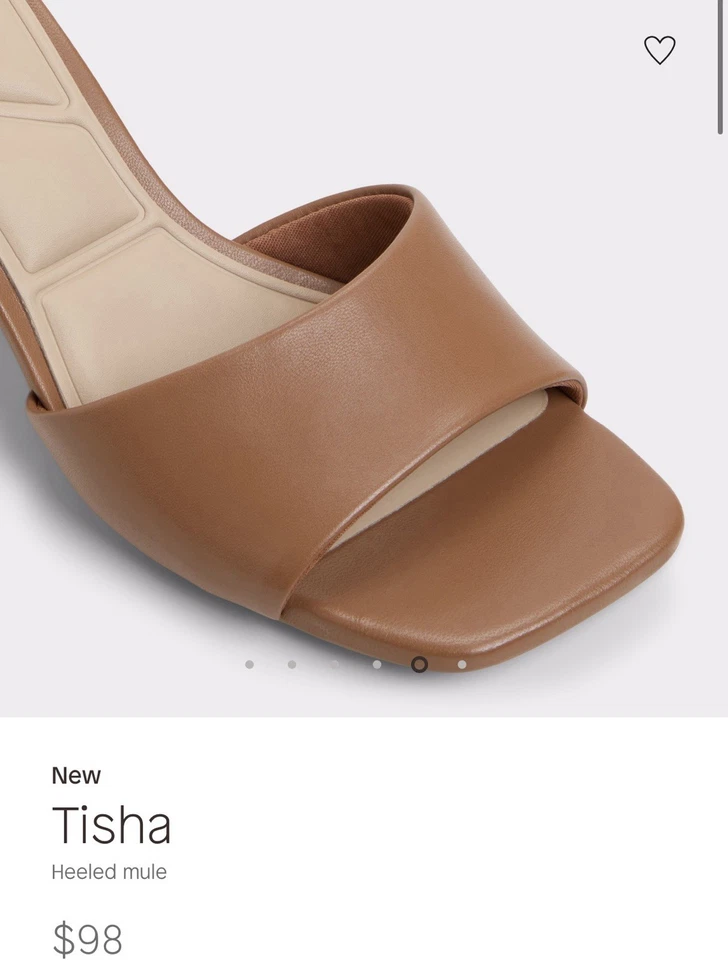 ALDO Tisha Marrón Tacón Bloque Mula Sana Como Nuevo Talla 9 Foto 2 de 4