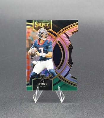 2023 Panini Select C.J. Stroud Premier Black & Green Prizm Rookie Card # 183