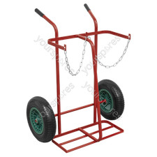 Sealey Double Gas Cylinder Trolley with Pneumatic Tyres