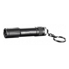 GRAINGER 49XX73 Keychain Flashlight,Aluminum,Black,20lm 49XX73