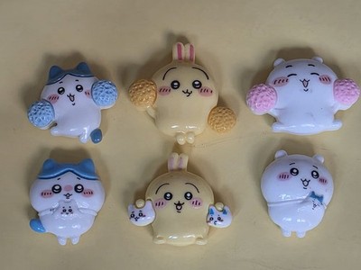 6 x super süße CHIIKAWA USAGI MOMONGA HACHI Kawaii KÜHLSCHRANKMAGNETE
