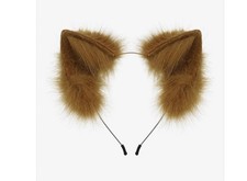 HAOAN Handmade Faux Fur Animal Cat Ears Headband Furry FoxWolf Hairhoop Headwea