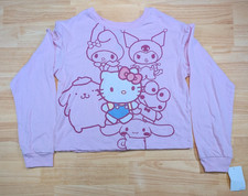 Hello Kitty Friends Pink Graphic Sweatshirt Girls XL 14/16 NWT Sanrio