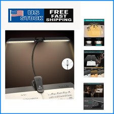 Portable 64 LED Rechargeable Clip-On Piano Lamp with 5 Brightness  3 Color Temp