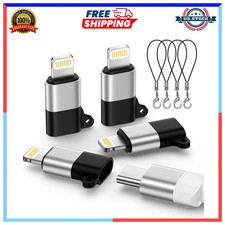 4 Pack USB C to Lightning Adapter MFi Certified Fast Charge Data Sync for iPhone