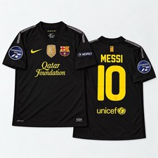 MESSI #10 FC Barcelona 2011/12 Champions League Badge Away Jersey *NEW* Size M