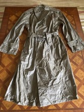 Vintage Military Mens Trench Coat Rain Jacket Size 38 XL USA Army Green Taupe