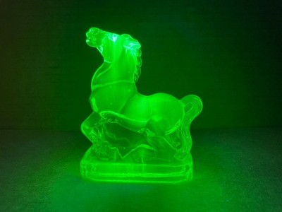 Vintage Boyd URANIUM Glass Joey the Horse Figurine #1