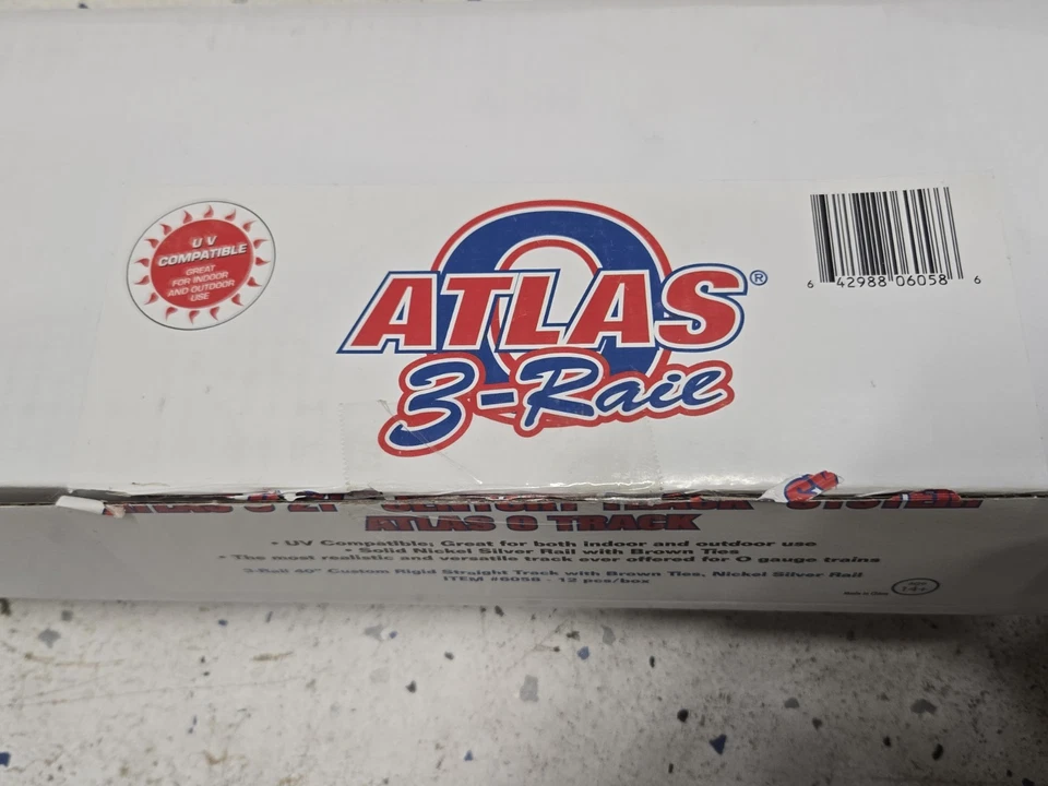 Atlas 6058 40" Nickel Silver Rigid Straight Track 12x Pieces O Gauge 3-Rail - Image 3 of 4