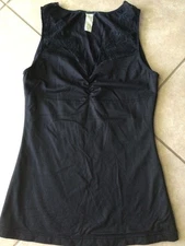 Inspiration Maidenform Soft  Black Lace Camisole Tummy Control Shapewear Med