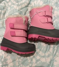Cat  Jack Pink and Gray Toddler Waterproof Snow Boots Size 5