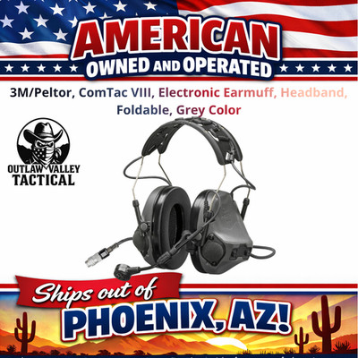 3M/Peltor, ComTac VIII Electronic Earmuff, MT14H418A-09 GE, Foldable: Grey