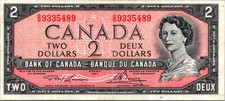 Canada 2 Dollars 1954 BC-38dA XF