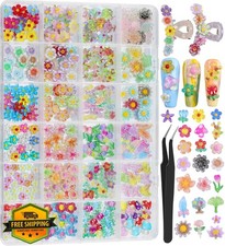 400pc Flower Slime Charms Resin Daisy Bulk Kawaii Flatback Crafts