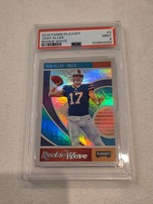2018 Panini Playoff Josh Allen # 4 Rookie Wave Refractor RC PSA 9 Mint