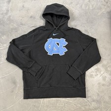 Nike UNC North Carolina Tar Heels Hoodie Mens XL Black Blue Faded Sweatshirt