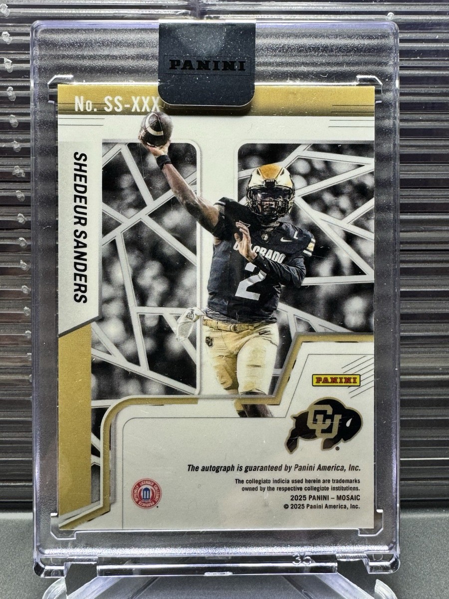 Shedeur Sanders 2025 Panini Mosaic Rated Prospect Autographs