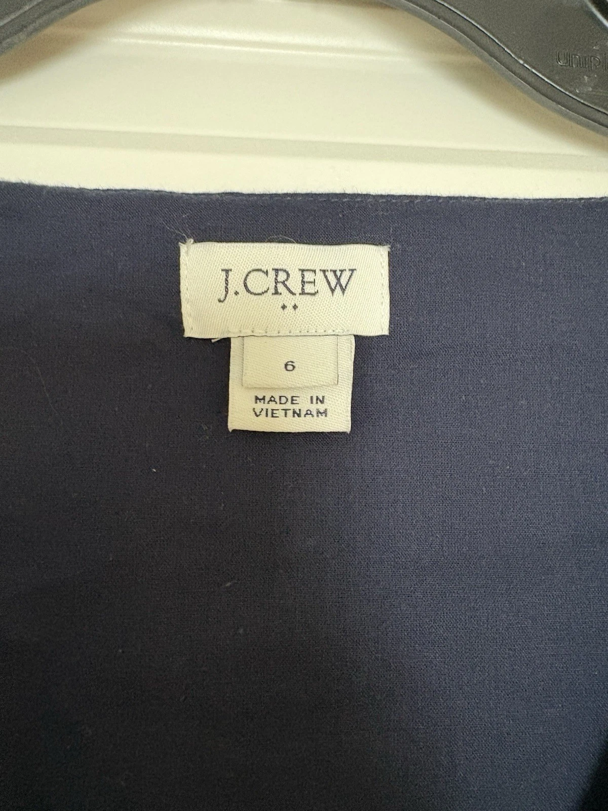 VETEMENTS Abito J Crew blu navy e giallo margherita scollo V senza maniche taglia 6 cotone lino estivo