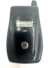 Motorola i560 Black Nextel Cellular Flip Phone Cell Phone PTT Chirp WORKS