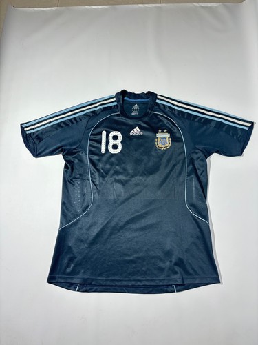 argentina national team 2009 away adidas #18 size xl