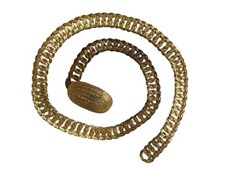 Faux Gold Lame 23 Braided Woven Wire Adjustable Belt Vintage Fashion Skinny