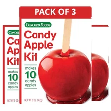 Candy Apple Kit 3 Pack – Easy Mix with 10 Sticks for Fairs, Fundraisers, Treats