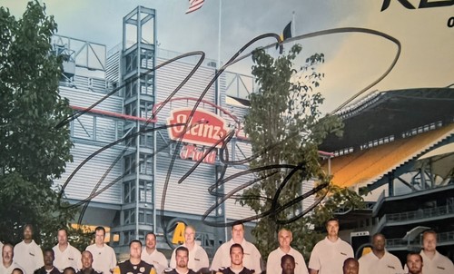 Pittsburgh Steelers Fan Lot Of Team Photo With Hines Ward Auto, Beer Holder,... - Picture 14 of 15