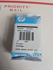 HP F6U63A Tri Color Cyan Magenta Yellow Ink Cartridge Genuine 63XL 63