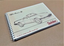 Alfa Romeo SPIDER - Manuale Uso e Manutenzione - Edizione 02/1986