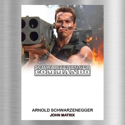 Arnold Schwarzenegger Autograph Trading Card Commando BLANK Signings Conventions