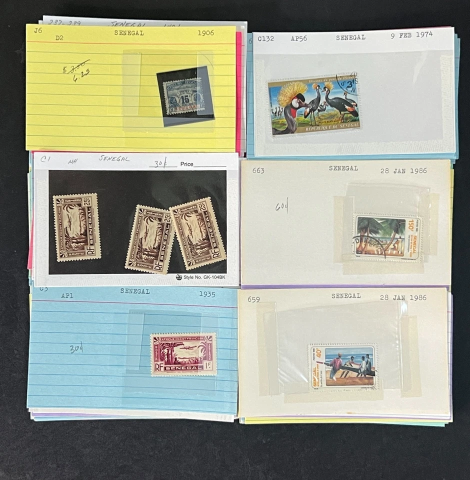 Senegal Stamp Collection on Dealer Cards $213 CV ZAYIX 0825CB514639 - Image 3 of 4