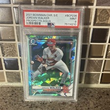 Topps 2021 Bowman Chrome Sapphire Jordan Walker Aqua Rookie #BCP-236 /99 Cardin…