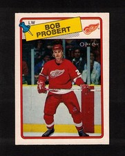 1988-89 BOB PROBERT #181 ROOKIE EX-MT OPC ** KEY Rugged Star NHL Hockey Card RC. rookie card picture
