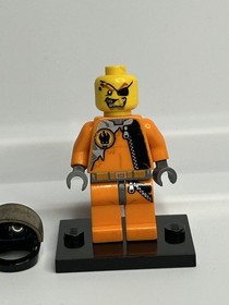 LEGO Agents Gold Tooth in helmet minifigure 8635 HEAVY DAMAGE