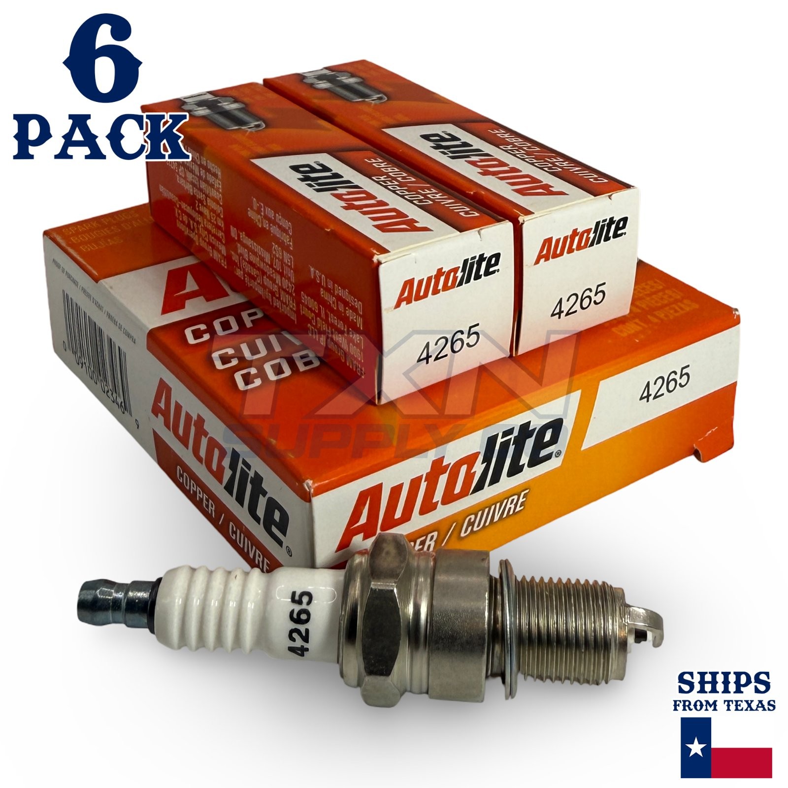 Autolite 4265 Copper Core Spark Plugs - 6 Pack