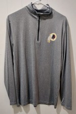 Washington Redskins 1/4 Quarter Zip Up, Gray, Size Medium Pull Over, Never Worn
