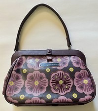 Petunia Pickle Bottom Crosstown Clutch Bavarian Bliss Plum Diaper Bag w/ Pad EUC
