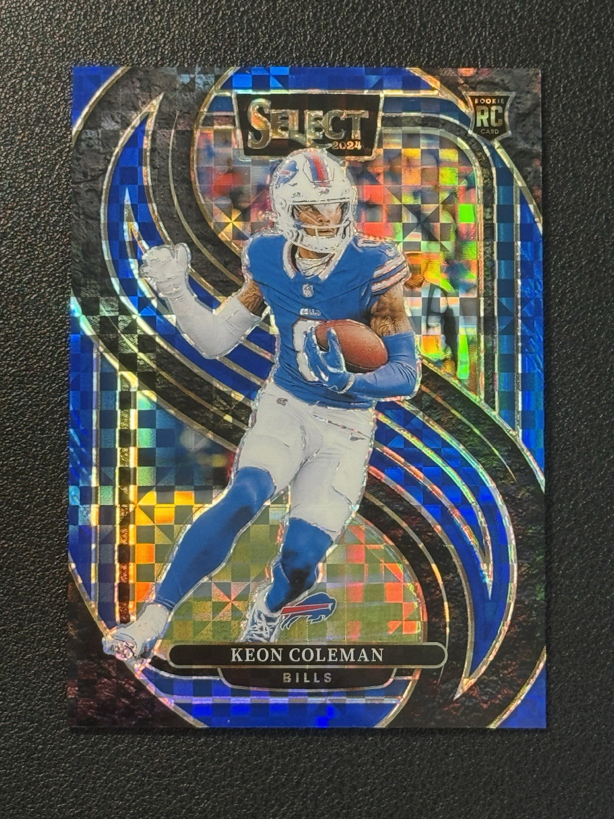 2024 Panini Select - Premier Level Keon Coleman #153 Blue Prizm /175 (RC)