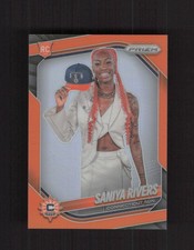 2025 Panini Prizm WNBA #150 Saniya Rivers Orange Prizms #/99