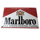 Vintage Marlboro Cigarette Sign - Porcelain Tobacco Gas Pump Store Sign