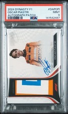 2024 Topps Dynasty F 1 Patch Auto #DAPOPI Oscar Piastri PSA 9 Pop 1