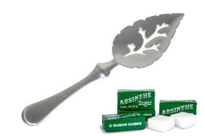 LEAF ABSINTHE SPOON & 10 SUGAR CUBES + FREE SHIPPING !!!