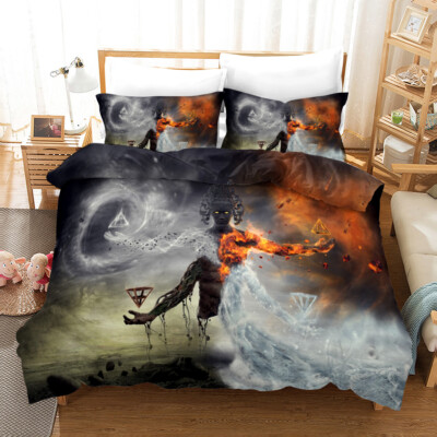 3D Religiöse Kreativität Muster Quilt Cover Set Bettwäsche Sets Kissenbezüge