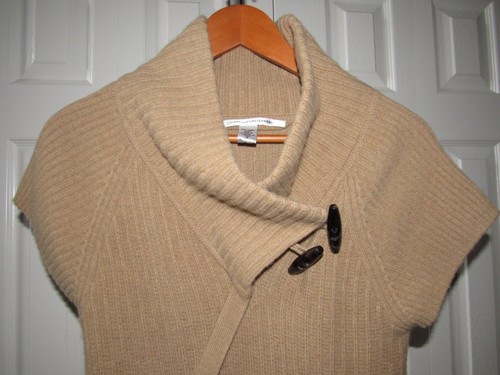 Diane von Furstenberg Tan Camel Brown Wool Sweater Dress size S - Picture 3 of 8