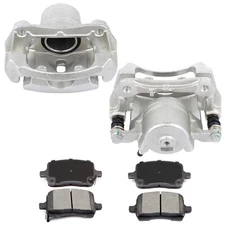 Front Brake Calipers For 04-10 Chevrolet Malibu W/ Ceramic Pads Accessories Kit