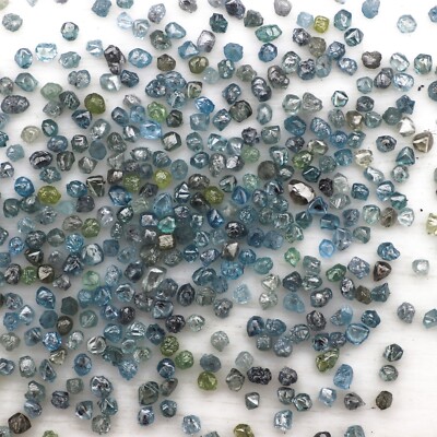 Natural Blue Uncut Raw Loose Tiny Diamond 140Pcs 1.00Ctw Carat 0.80 - 1.00MM